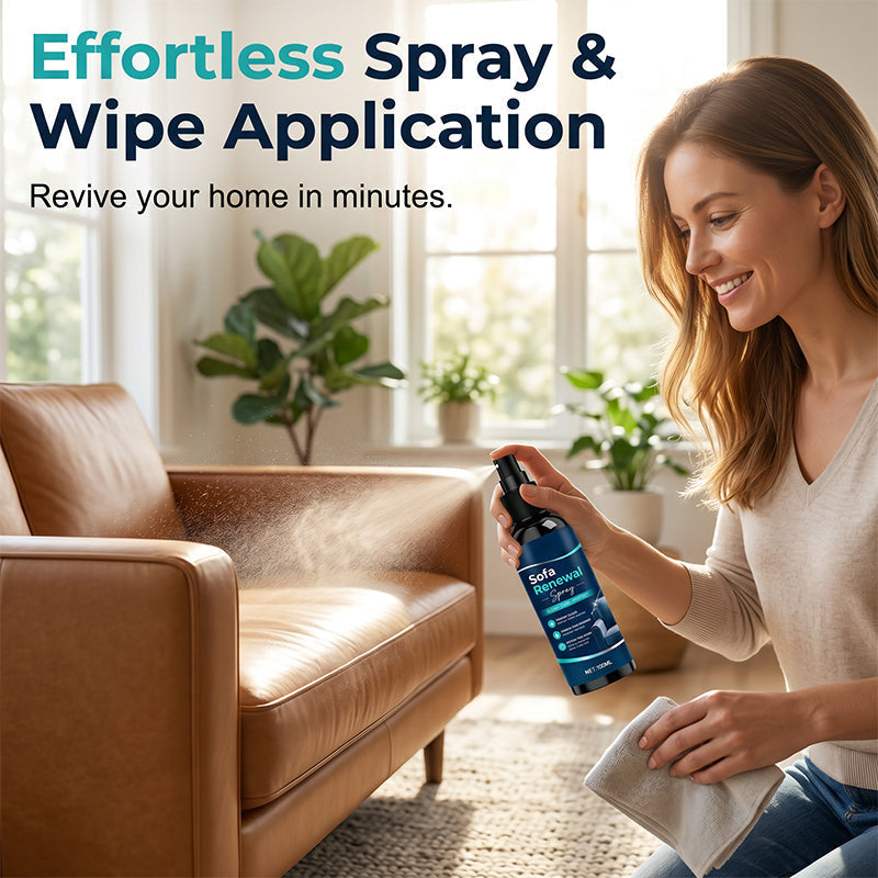 🥳2026 HEISSER VERKAUF🥳💞ÜBER 50.000 VERKAUFT!🧴🛡️Sofa-Erneuerungsspray – Pflegt intensiv, macht weich und beugt Rissen vor. Bildet einen unsichtbaren Schutzfilm gegen Flecken und Verschmutzungen. Geeignet für Sofas, Sessel und Hocker! 🌟✨