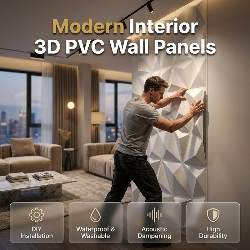 🧱✨ Moderne 3D-PVC-Wandpaneele🥳   Verleiht deinen Wänden Struktur & Tiefe – einfache Montage, moderner Look. 🔥🏠