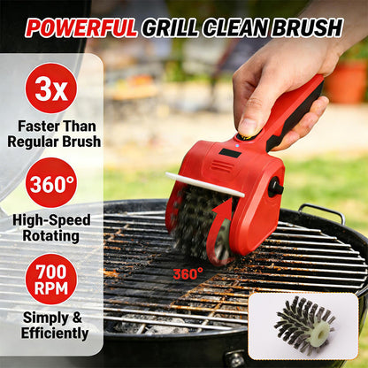 🥳HEISSER SALE 2026🥳💞50.000+ VERKAUFT!👵❤️ Elektrischer Grillreiniger mit rotierender Stahlbürste