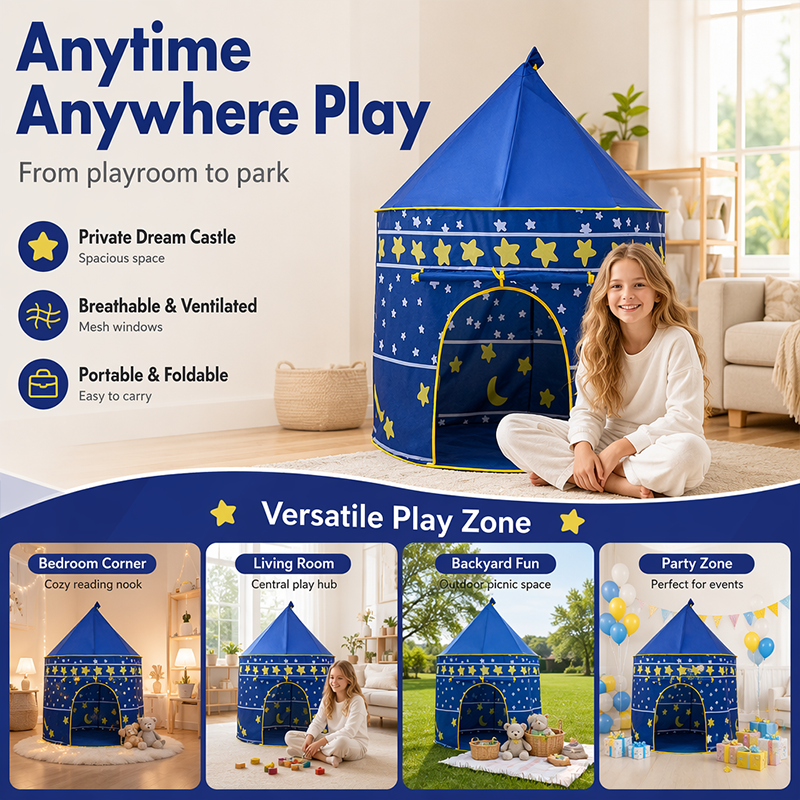 🥳HEISSER SALE 2026🥳💞50.000+ VERKAUFT!👵❤️  Kinderspielzelt mit aufrollbarer Tür