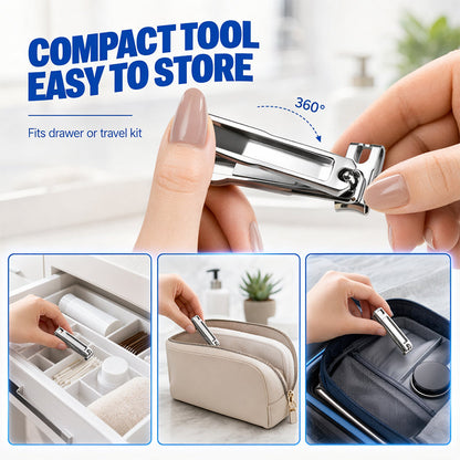 🥳HEISSER SALE 2026🥳💞50.000+ VERKAUFT!👵❤️  360° drehbarer Nagelknipser aus Edelstahl – flexibler Kopf, saubere Kanten und ergonomischer Griff – perfekt für die Hände