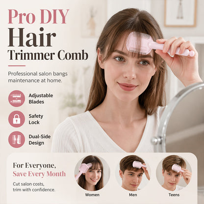 🥳HEISSER SALE 2026🥳💞50.000+ VERKAUFT!💇❤️Haarverdünnungskamm zum Selbermachen – Verstellbare Klinge & Anfängerfreundliches Design