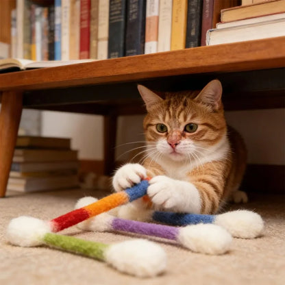 🥳HEISSER SALE 2026🥳💞50.000+ VERKAUFT!❤️🐱 Interaktives Wattestäbchen-Katzenspielzeug mit Katzenminze