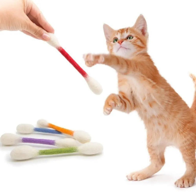 🥳HEISSER SALE 2026🥳💞50.000+ VERKAUFT!❤️🐱 Interaktives Wattestäbchen-Katzenspielzeug mit Katzenminze