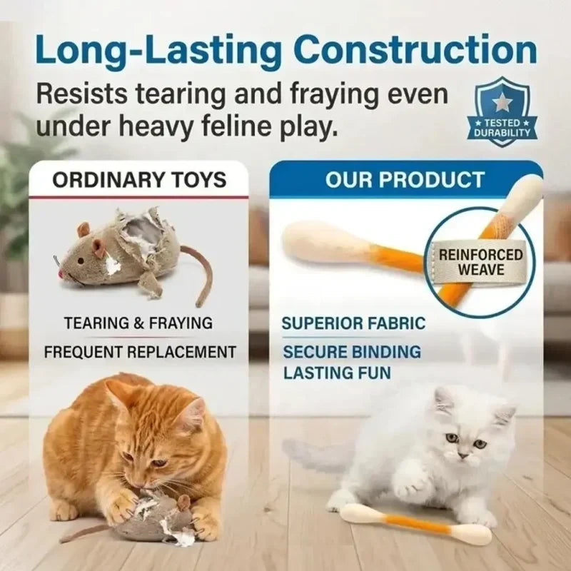 🥳HEISSER SALE 2026🥳💞50.000+ VERKAUFT!❤️🐱 Interaktives Wattestäbchen-Katzenspielzeug mit Katzenminze