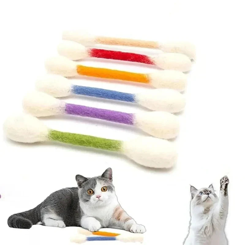 🥳HEISSER SALE 2026🥳💞50.000+ VERKAUFT!❤️🐱 Interaktives Wattestäbchen-Katzenspielzeug mit Katzenminze