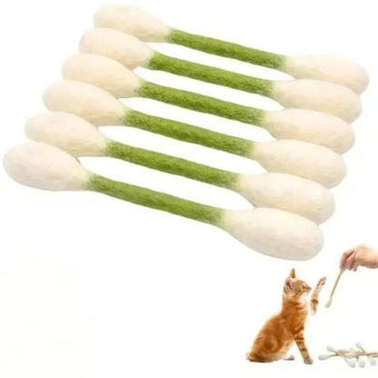 🥳HEISSER SALE 2026🥳💞50.000+ VERKAUFT!❤️🐱 Interaktives Wattestäbchen-Katzenspielzeug mit Katzenminze