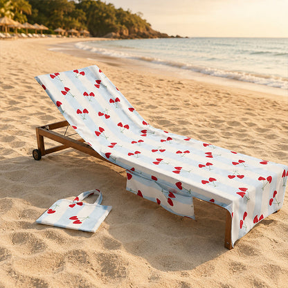Lounge Chair Towel Cover with Pockets