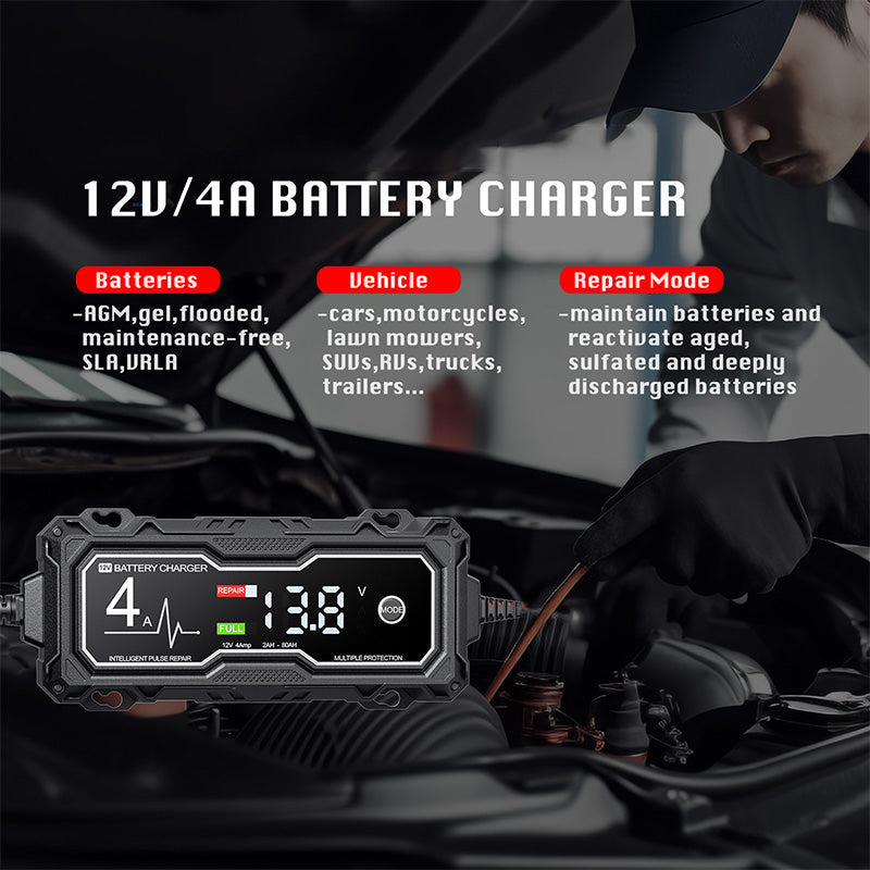 🔋 Intelligentes Autobatterieladegerät – Testen, Laden und Warten leicht gemacht ⚡