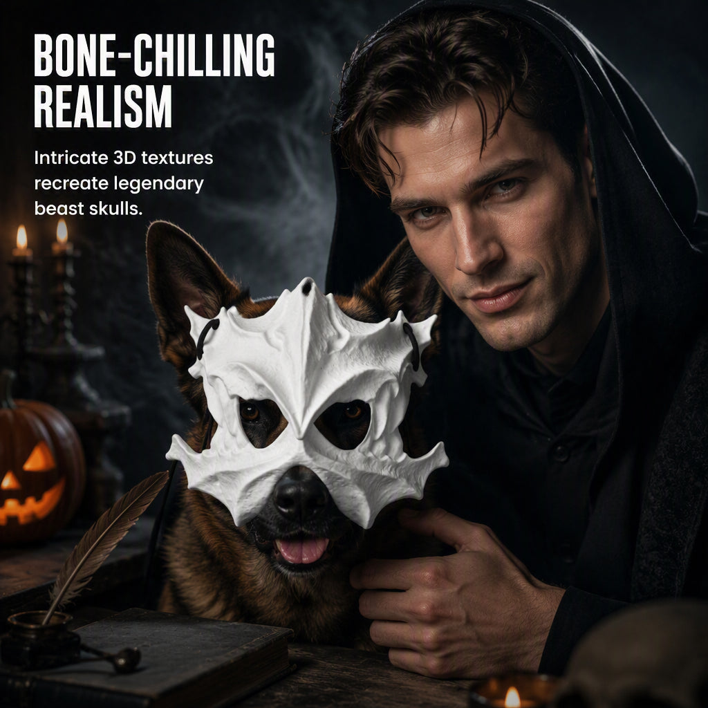 Halloween Beast Skull Pet Costume Mask