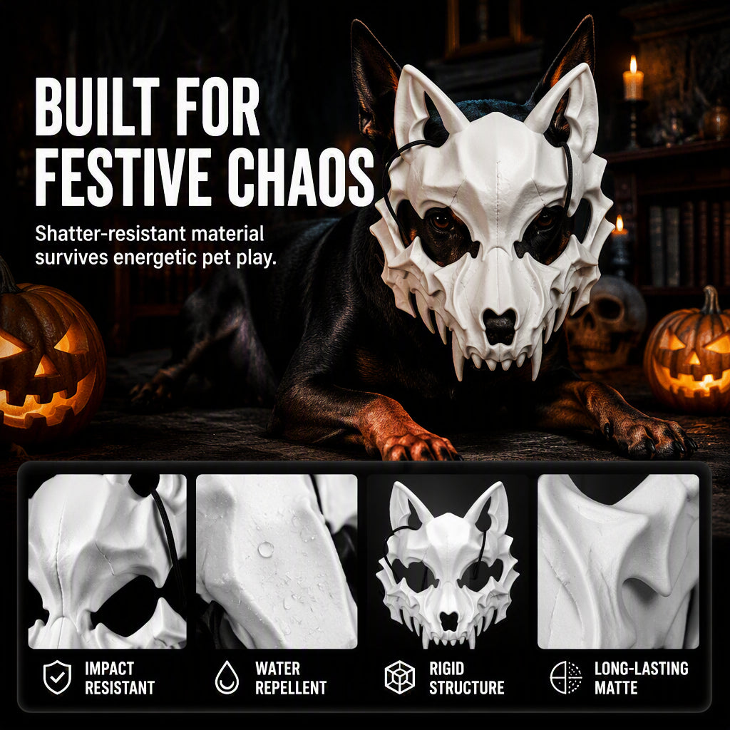 Halloween Beast Skull Pet Costume Mask