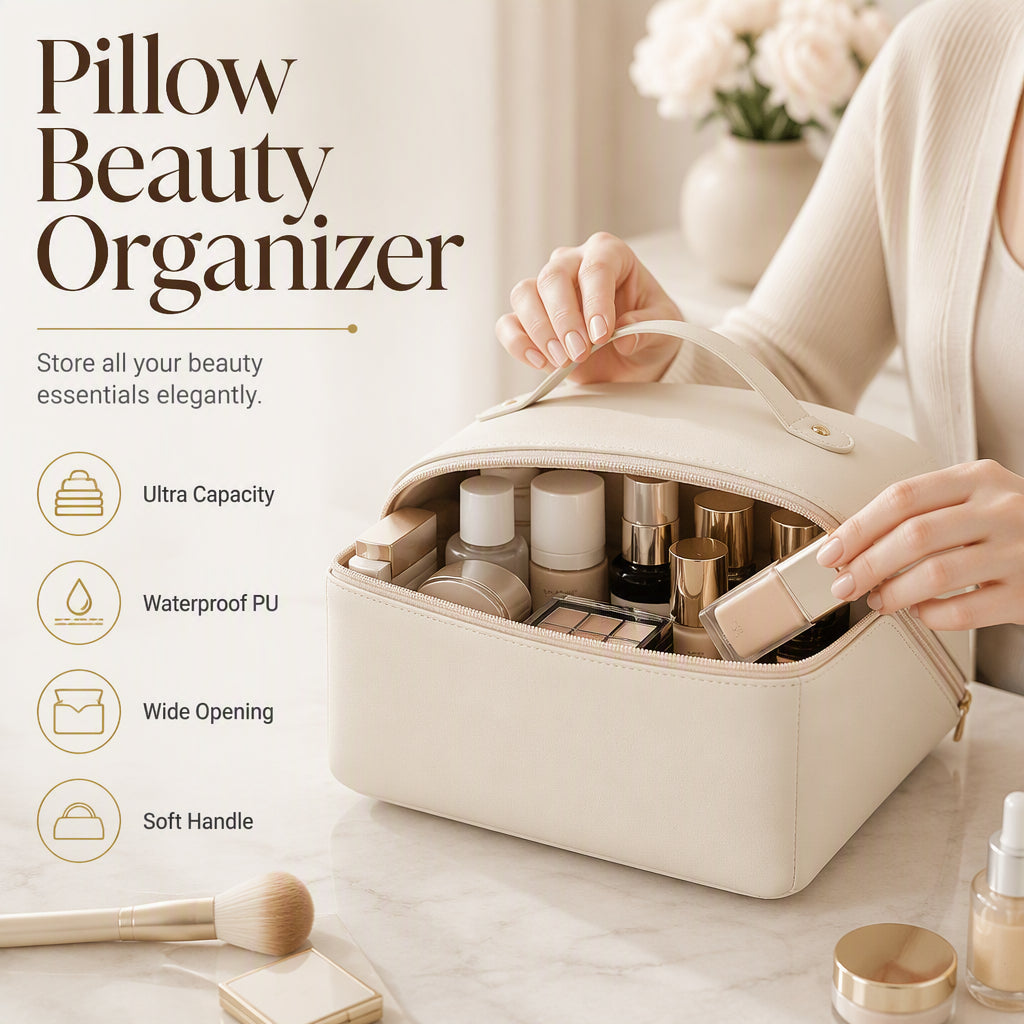 💄 Alles stilvoll organisiert – geräumige Kosmetiktasche mit Tragegriff für Kosmetik, Reisen und den Alltag