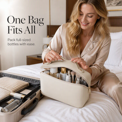 💄 Alles stilvoll organisiert – geräumige Kosmetiktasche mit Tragegriff für Kosmetik, Reisen und den Alltag