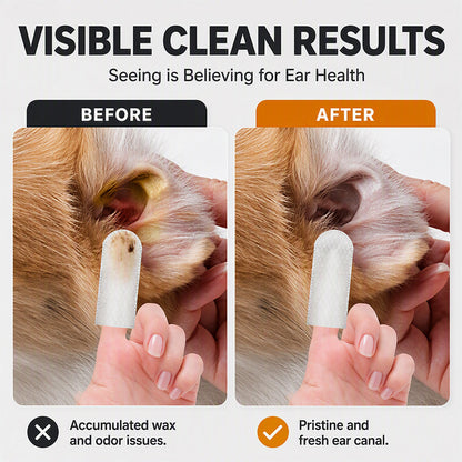 Pet Ear Cleaner Finger Wipes