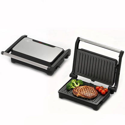 Elektrische Sandwichpresse und Panini-Grill mit 180-Grad-Flachgrill