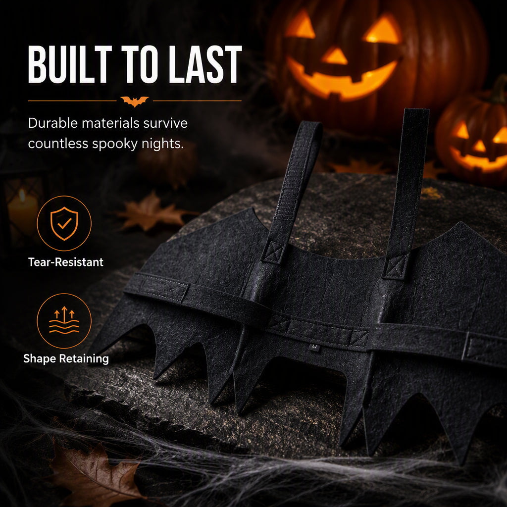 Halloween-Kostüm mit Fledermausflügeln