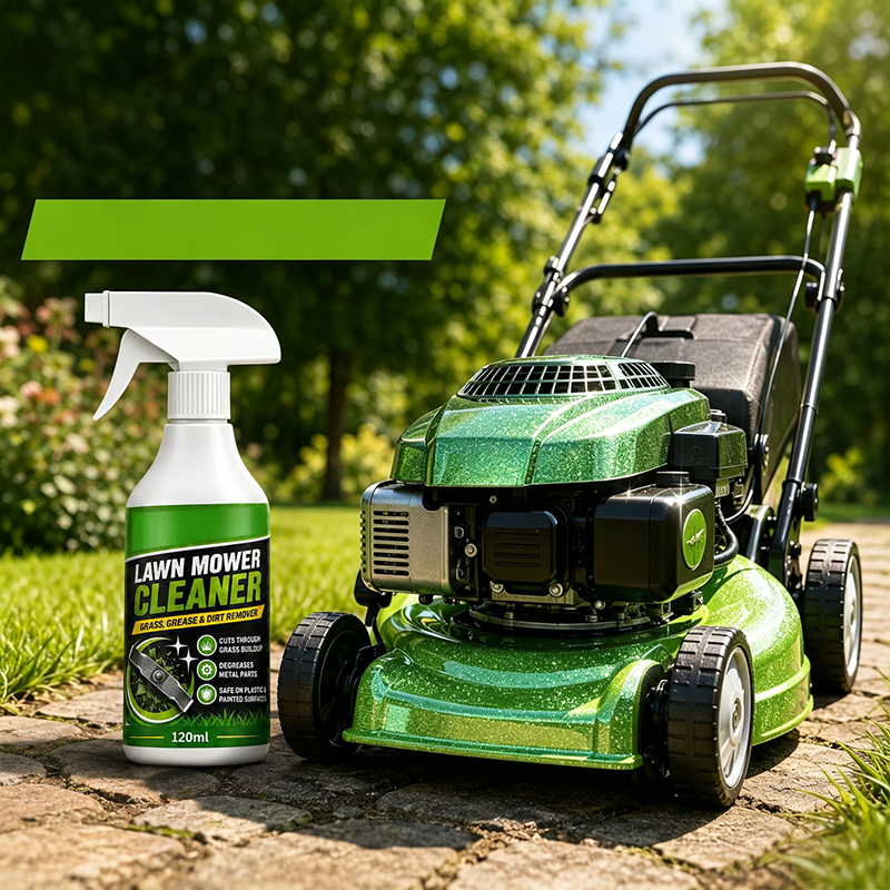 Schnell wirkendes Rasenmäher-Reinigungsspray