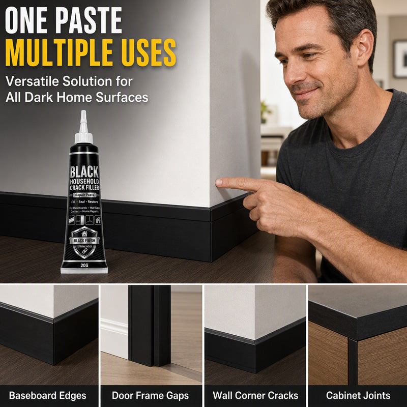🔧🖤 50 % Rabatt! Schwarze Spachtelmasse zum Ausbessern von Rissen im Haushalt – Die hochdichte Polymerformel füllt Lücken und Risse nahtlos aus. 🏠✨