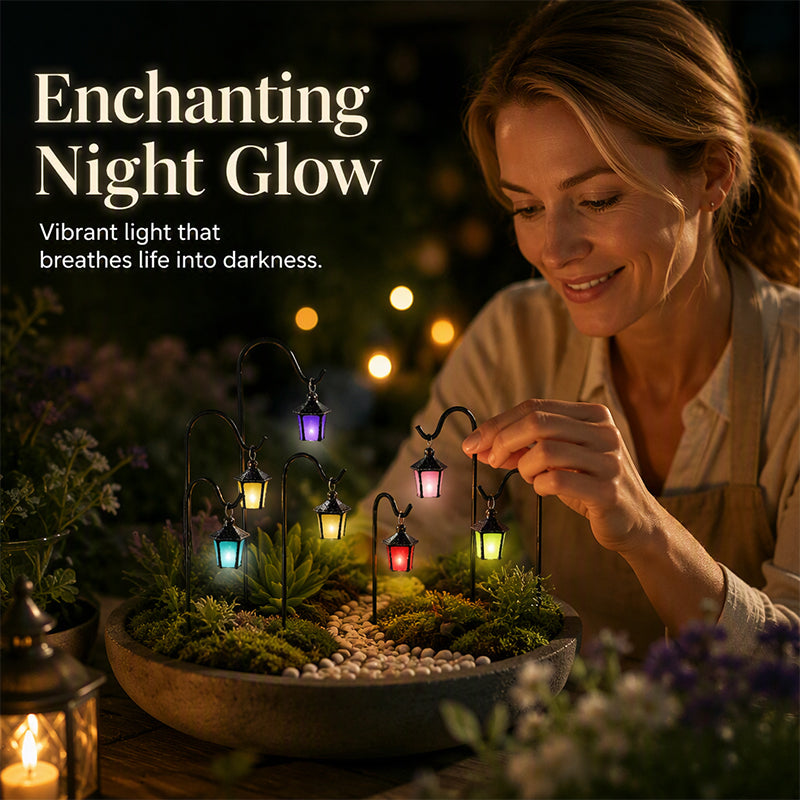 🌙 ✨ Leuchtende Retro-Laterne Pflanzenstecker, warmes Licht für Garten und Blumenbeete🌿