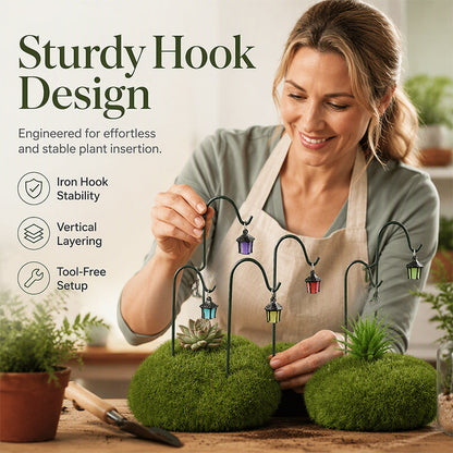 🌙 ✨ Leuchtende Retro-Laterne Pflanzenstecker, warmes Licht für Garten und Blumenbeete🌿