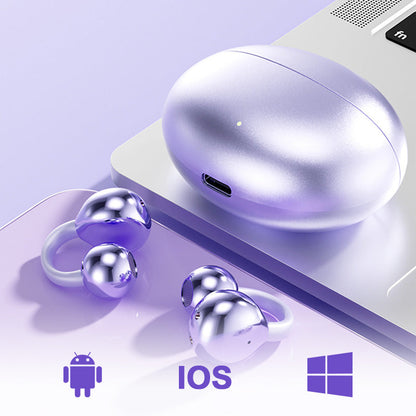 Bluetooth 5.4 Clip-On-Ohrhörer mit Geräuschunterdrückung