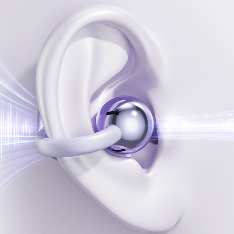 Bluetooth 5.4 Clip-On-Ohrhörer mit Geräuschunterdrückung