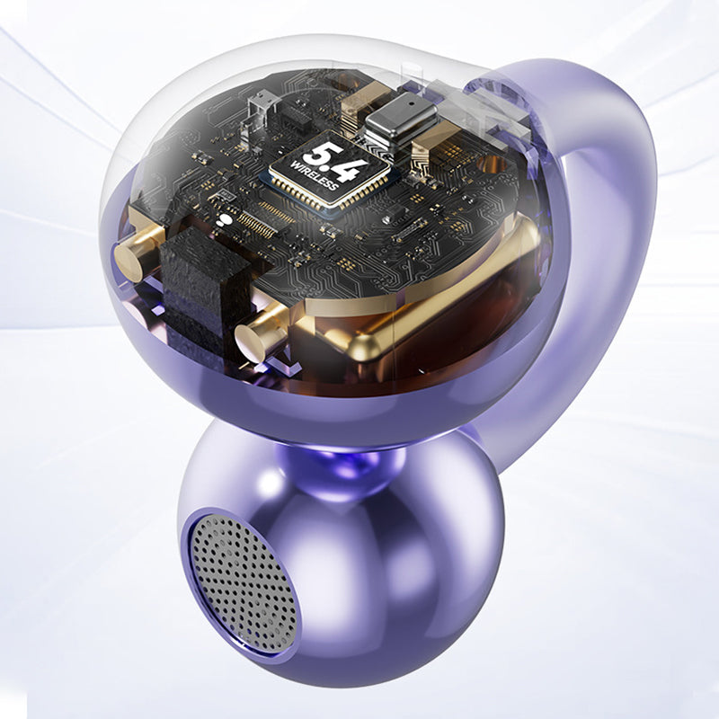 Bluetooth 5.4 Clip-On-Ohrhörer mit Geräuschunterdrückung