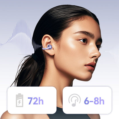 Bluetooth 5.4 Clip-On-Ohrhörer mit Geräuschunterdrückung