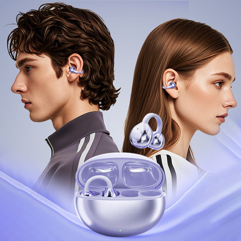 Bluetooth 5.4 Clip-On-Ohrhörer mit Geräuschunterdrückung