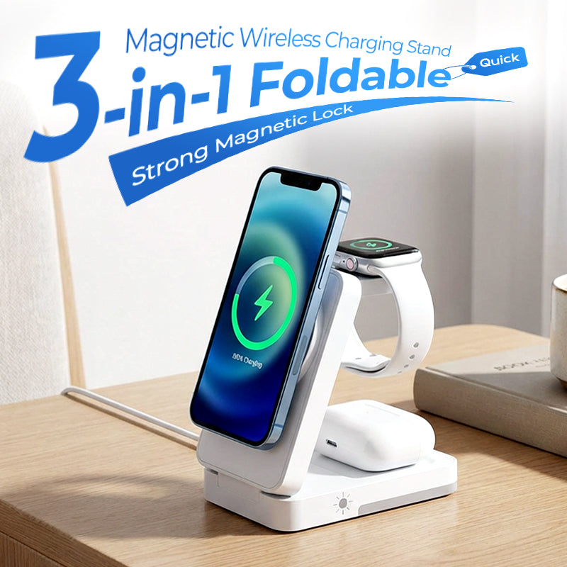 🔋 3-in-1-klappbarer magnetischer Ladeständer für Alltagsgeräte
