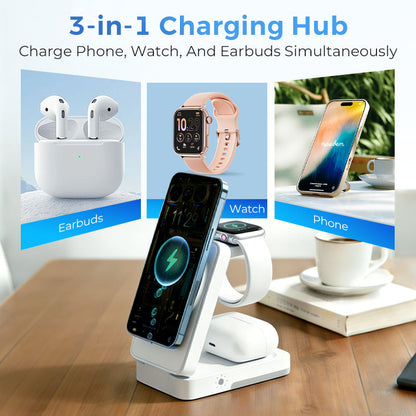 🔋 3-in-1-klappbarer magnetischer Ladeständer für Alltagsgeräte