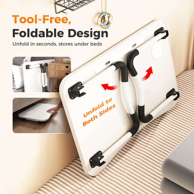 Foldable Laptop Bed Table with Cup Holder