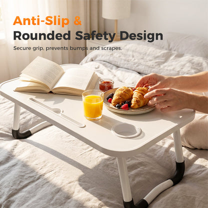 Foldable Laptop Bed Table with Cup Holder