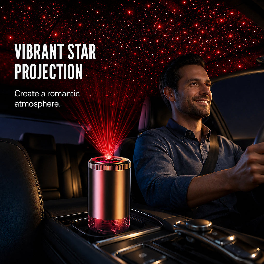 🚗✨ 3-in-1 Auto-Diffuser – 50% RABATT! Duft, LED-Licht & Sternenprojektion – Ultrasonic-Zerstäubung für entspannte Fahrten. 🌟