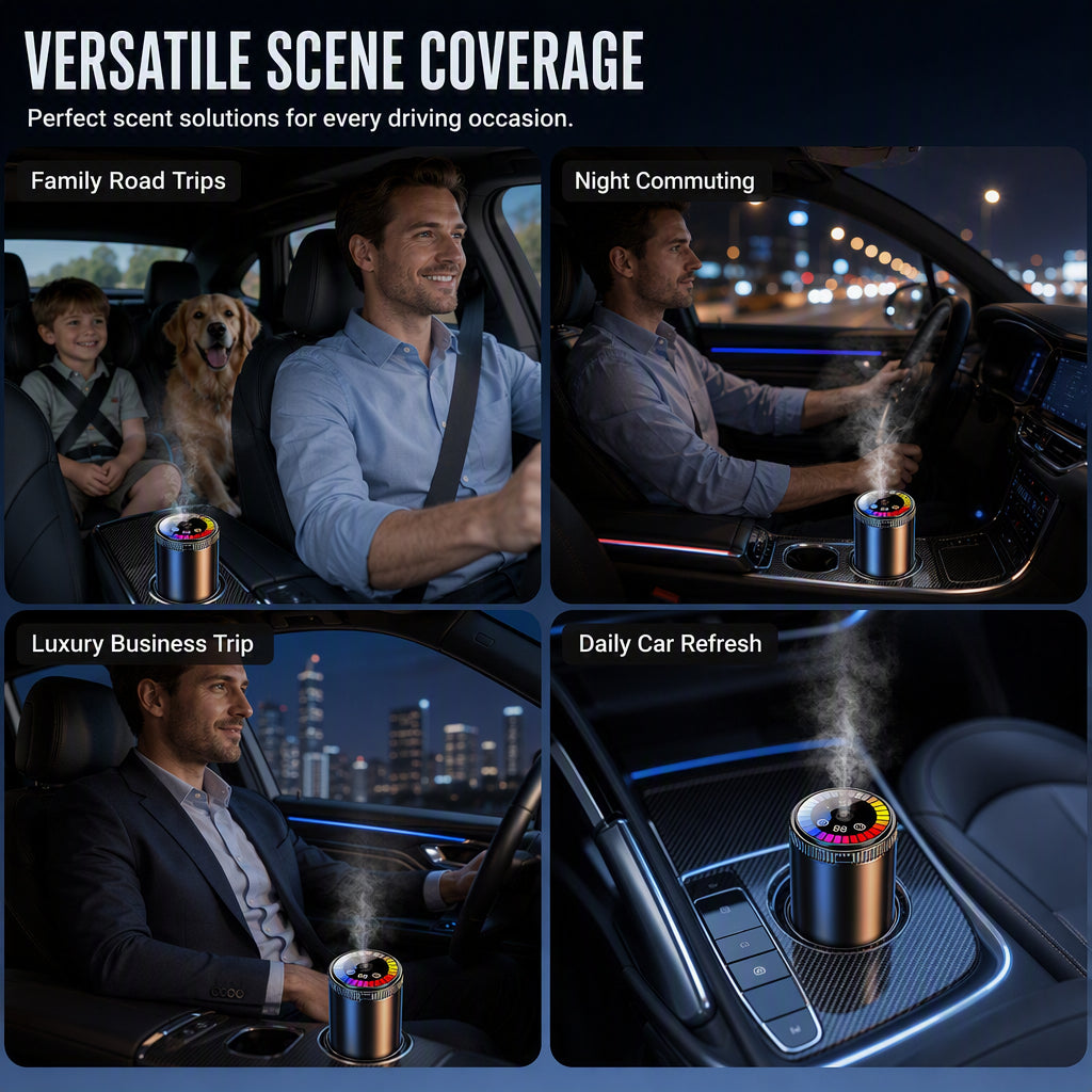 🚗✨ 3-in-1 Auto-Diffuser – 50% RABATT! Duft, LED-Licht & Sternenprojektion – Ultrasonic-Zerstäubung für entspannte Fahrten. 🌟