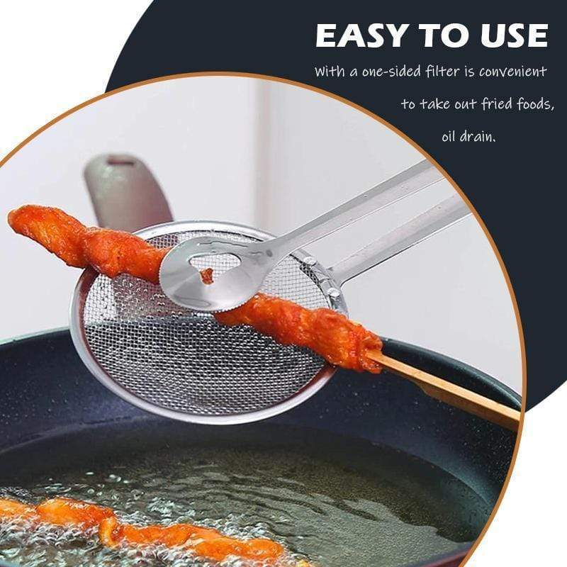🥳 Eine unverzichtbare Fettabtropfzange aus Edelstahl für die Küche – die perfekte Wahl zum Frittieren, Grillen, für Hotpot und zum Kochen