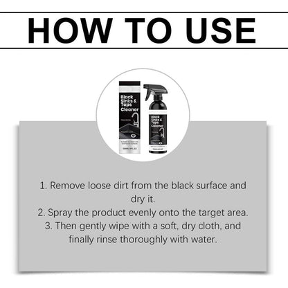🚿2 kaufen1 gratis🔥Spray für schwarze Waschbecken und Wasserhähne, Spray zur Entfernung hartnäckiger Wasserflecken