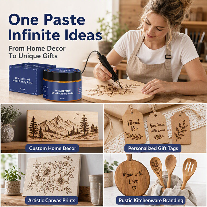 Durch Wärme aktivierbare Holzbrandpaste