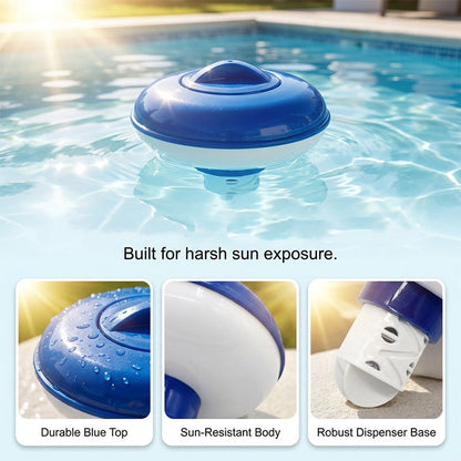 Schwimmender Poolchemikalienspender mit einstellbarer Auslösevorrichtung
