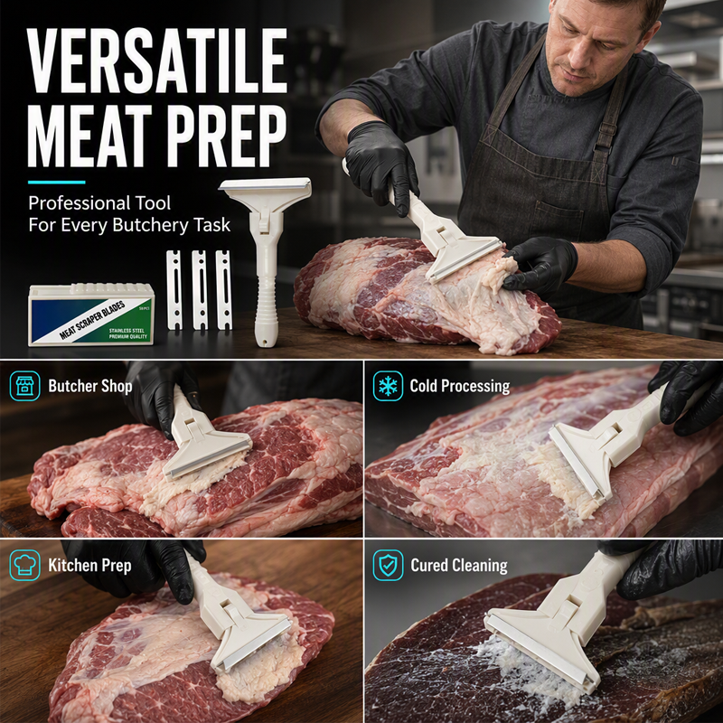 🥩🔥 50 % RABATT! Fleischschaber aus Edelstahl – Praktisches Werkzeug zum Entfernen von Fett und Sehnen bei Rind- und Schweinefleisch 🔪✨