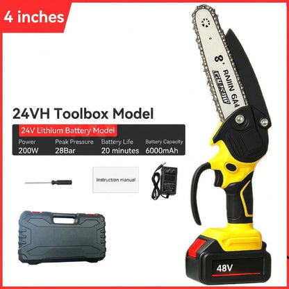 🔥 50 % Rabatt ! Mini-Elektrosäge mit Sicherheitsschloss – Klein, aber kraftvoll! ✋️ Einhandbedienung, Sicherheitsschutz, 48V Akku ⚡ Limitiertes Angebot ⏳