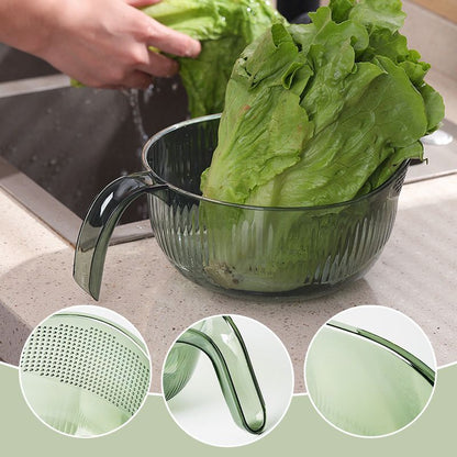 🥗Multifunktions‑Küchensieb‑Schüssel | Abtropfkorb zum Waschen, Abtropfen und Servieren von Obst, Gemüse und Pasta