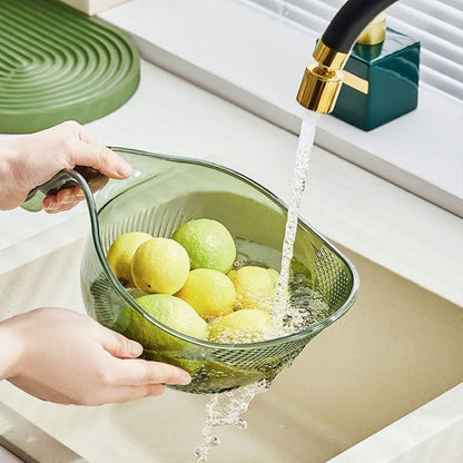 🥗Multifunktions‑Küchensieb‑Schüssel | Abtropfkorb zum Waschen, Abtropfen und Servieren von Obst, Gemüse und Pasta