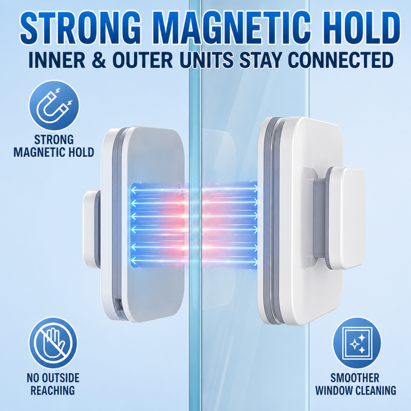 Doppelseitiger magnetischer Fensterreiniger
