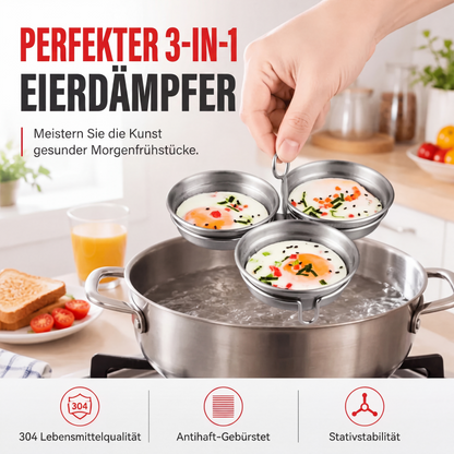 📢📢50% RABATT NU!! ⏰3-in-1-Edelstahl-Pochierform für Eier
