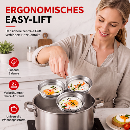 📢📢50% RABATT NU!! ⏰3-in-1-Edelstahl-Pochierform für Eier