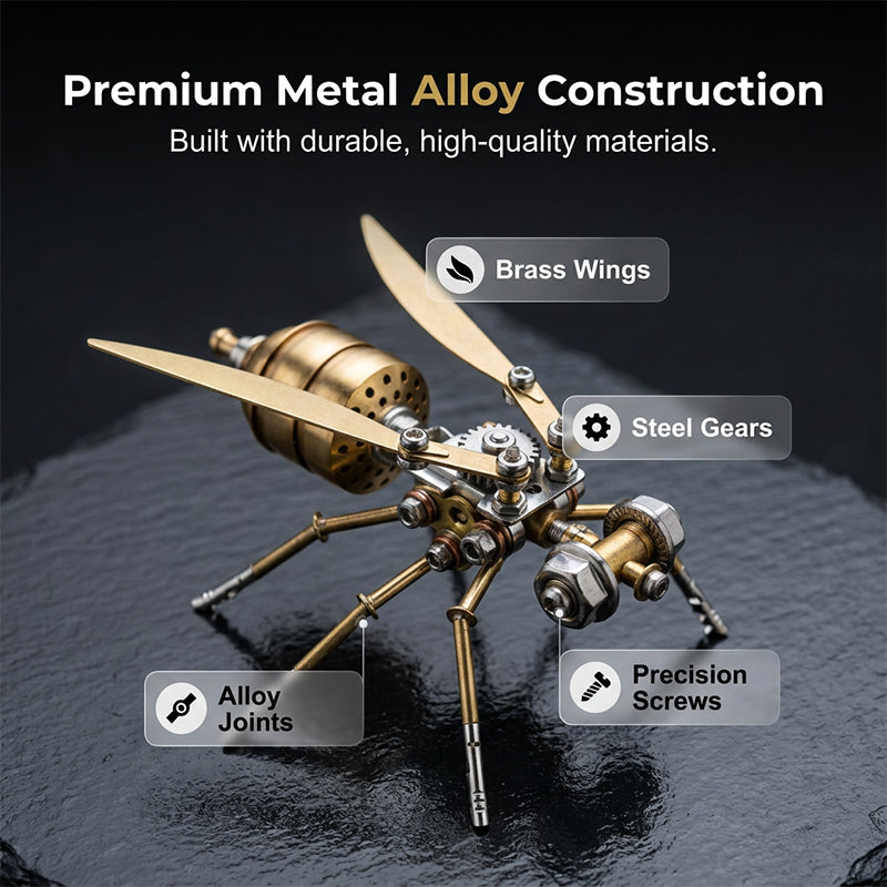 🐝⚙️ 3D Metall-Bienen-Puzzle-Bausatz zum Zusammenbauen, detailreich, fördert Konzentration, tolles Bastelgeschenk für Erwachsene und Kinder✨