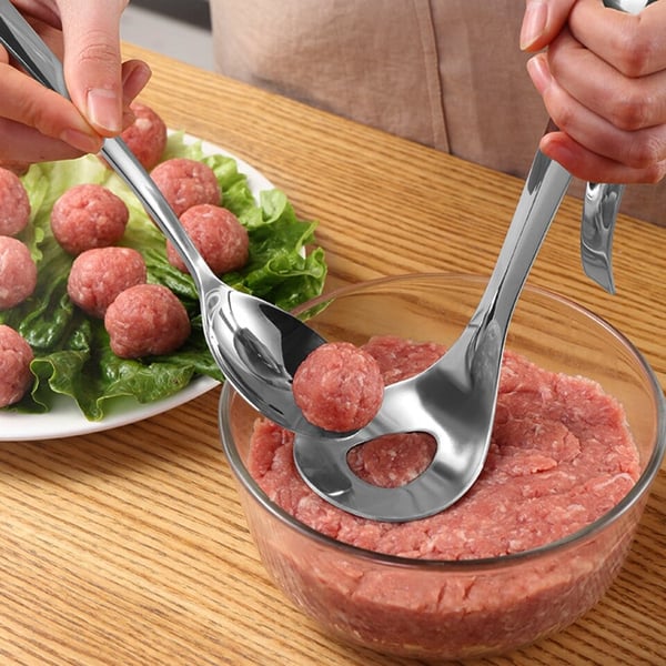 ✨ Abtropflöffel für Fleischbällchen – Servieren ohne zu kleckern, auch für Eis und Melone geeignet, einfach und schnell 🍦🍈