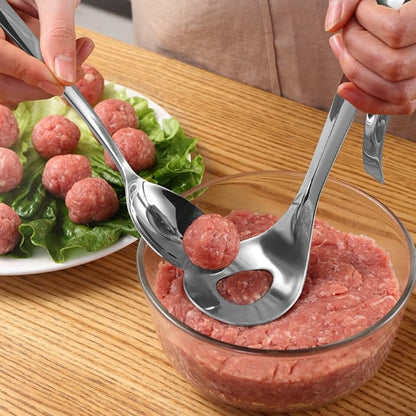 ✨ Abtropflöffel für Fleischbällchen – Servieren ohne zu kleckern, auch für Eis und Melone geeignet, einfach und schnell 🍦🍈