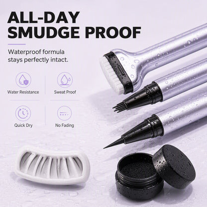 3-in-1 Eyeliner-, Augenbrauen- und Wimpernstift